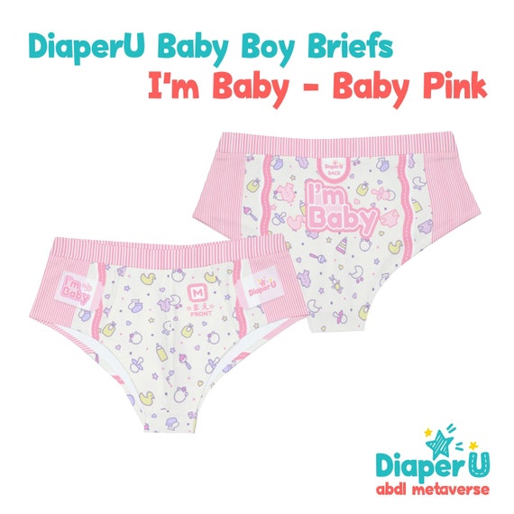 ABDL Adult Baby Boy Briefs Underwear I'm Baby baby Pink -  Canada