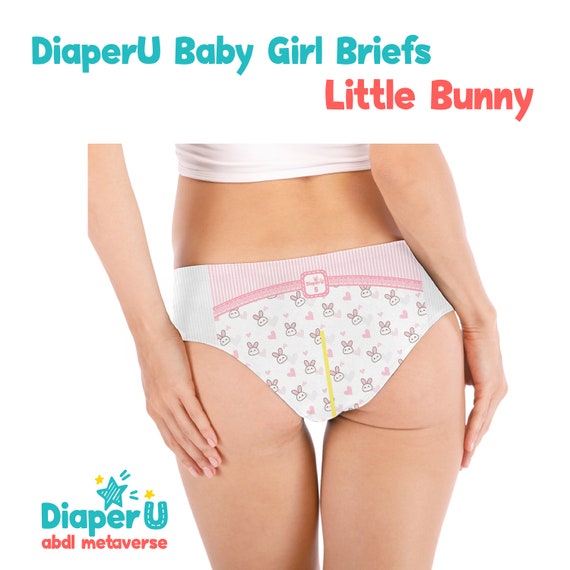 Adult Baby ABDL Diaper Style Woman Underwear Little Bunny 