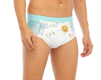 ABDL volwassen babyluierstijl slip - kleine leeuw