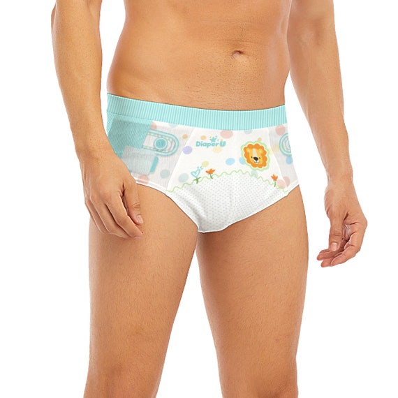 ABDL Adult Baby Diaper Style Briefs Little Lion 