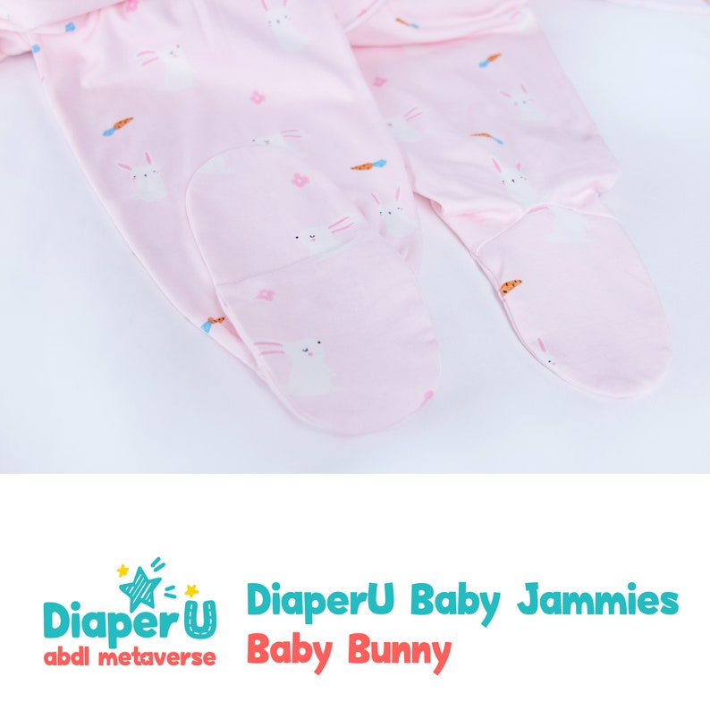 ABDL Adult Baby Footed Pajamas Baby Bunny Etsy Canada