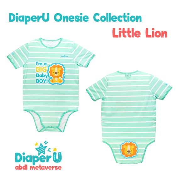 ABDL Adult Baby Onesie Little Lion Etsy
