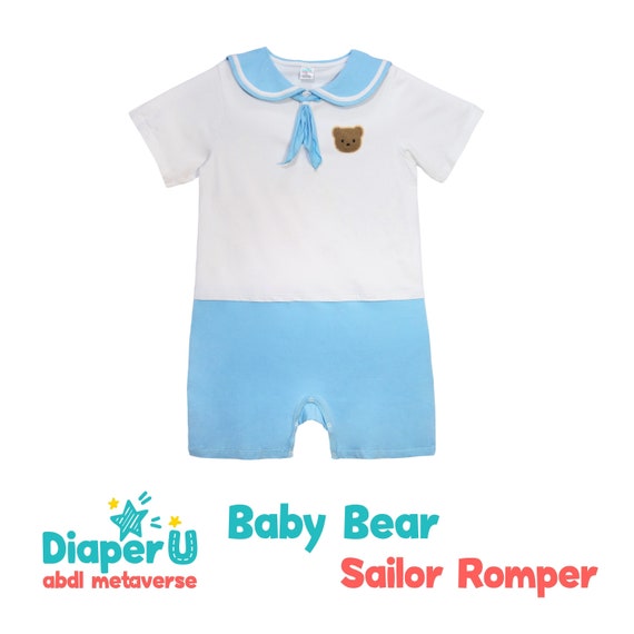 ABDL 大人用ベビーベア セーラーロンパース - Etsy 日本