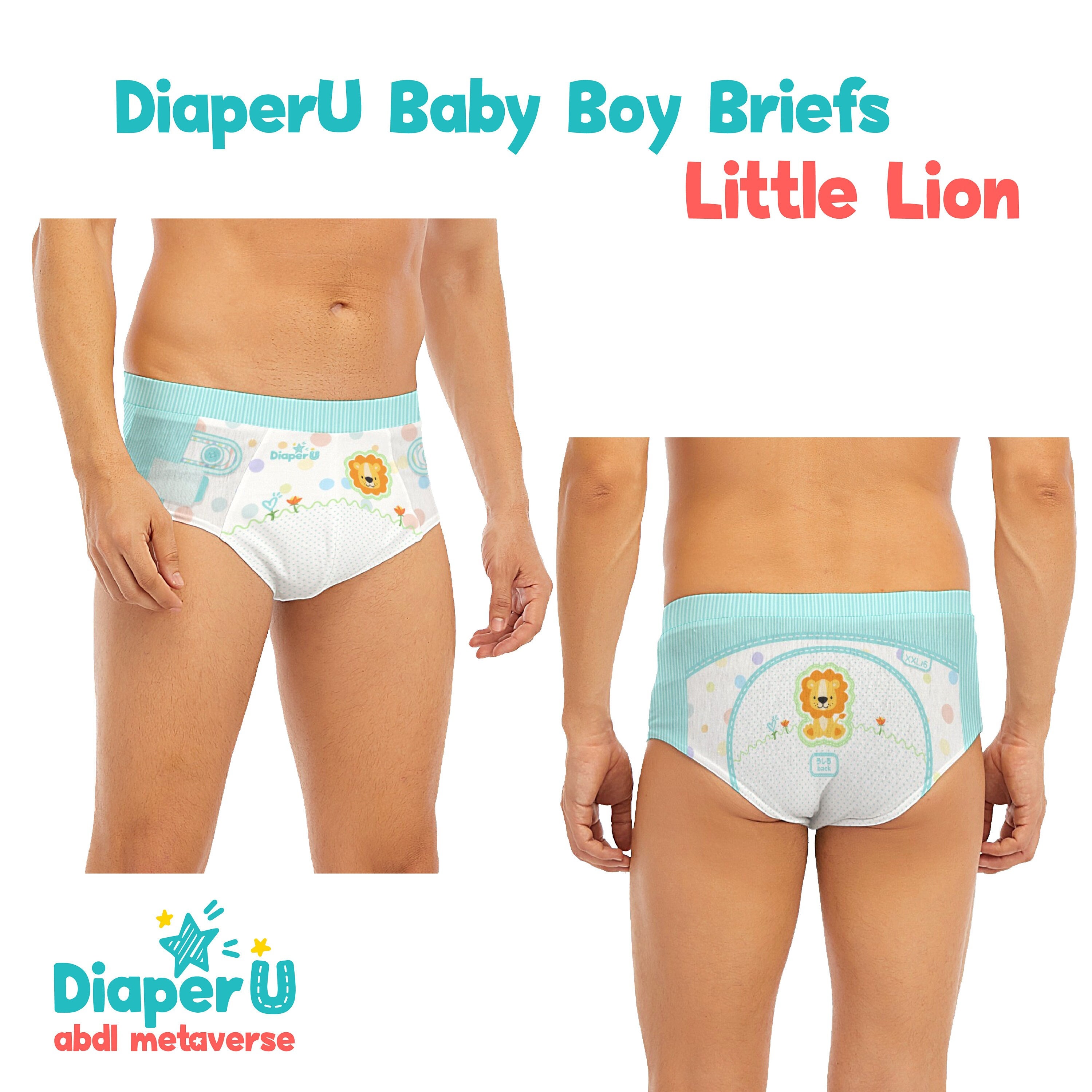 ABDL Briefs Adult Training Pants With Molton Insert Training Diaper Briefs  Men Men's Underpants 