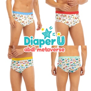 Calzoncillos para bebés adultos - Conjuntos de colección de vehículos (4 calzoncillos)