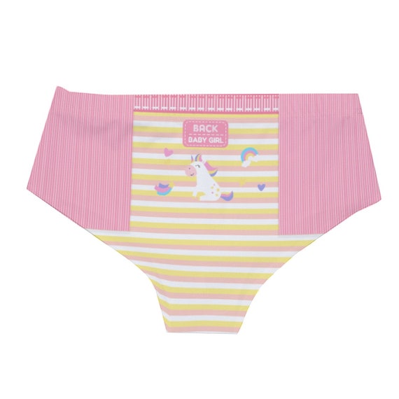 ABDL Adult Baby Diaper Style Woman Panties I'm Baby baby Pink 