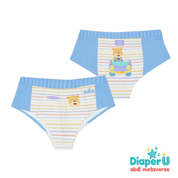 ABDL Adult Baby Training Pants Style Underwear Baby Bear 