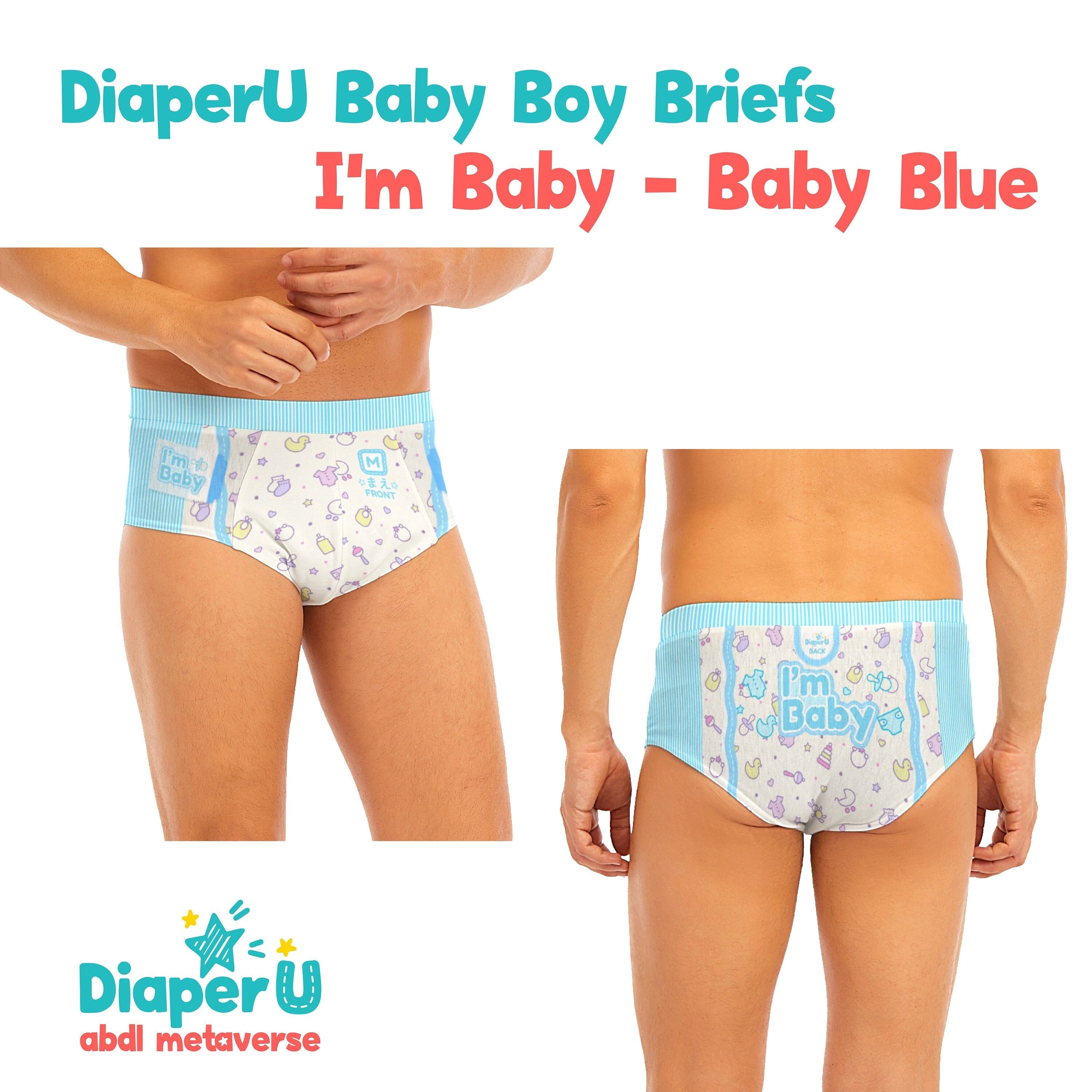 ABDL Adult Baby Girl Panties I'm Baby baby Blue -  Hong Kong