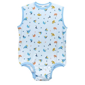 Erwachsener Baby ABDL Ärmelloser Strampelanzug - Little Ship