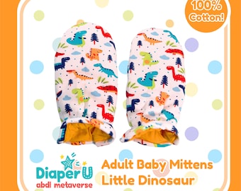 Adult Baby ABDL Mittens - Little Dinosaur