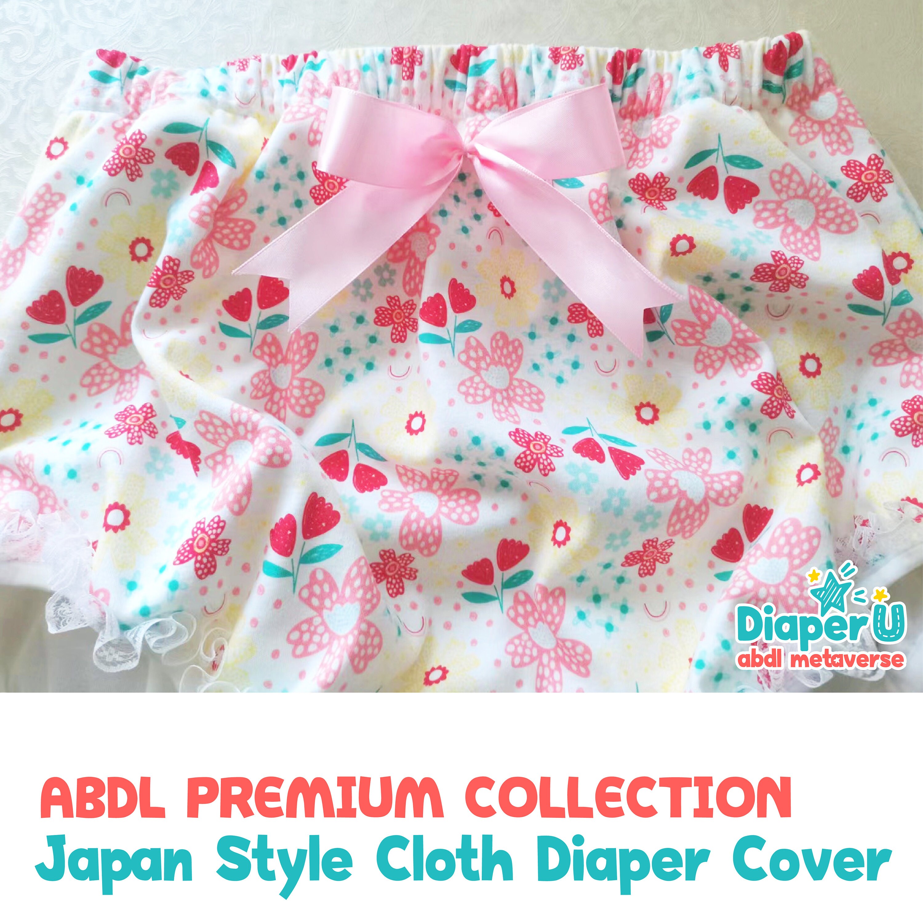 ABDL（大人用ベビー服）日本風布おむつカバー - リトルフラワー - Etsy