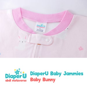 ABDL Erwachsene Baby Footed Pyjamas - Baby Bunny