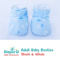 Adult Baby ABDL Booties - Shark & Whale (Blue Color) product logo