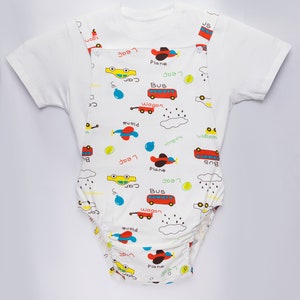 Adult Baby ABDL Sunsuit Romper - Cars & Plane