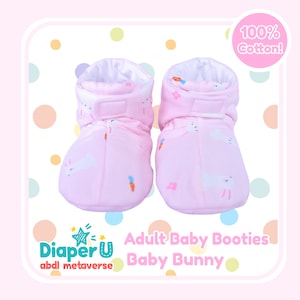 ABDL Adult Baby Booties - Baby Bunny