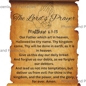 The Lord&#39;s Prayer, Holy Bible, Matthew 6:9-13, Digital PDF, PDF Download, The Lord&#39;s Prayer, PNG, 8.5x11, The Lord&#39;s Prayer Vintage