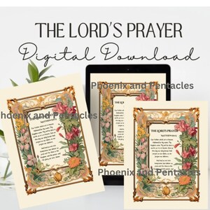 The Lord&#39;s Prayer, Holy Bible, Matthew 6:9-13, Digital PDF, PDF Download, The Lord&#39;s Prayer, PNG, 8.5x11, The Lord&#39;s Prayer Printout