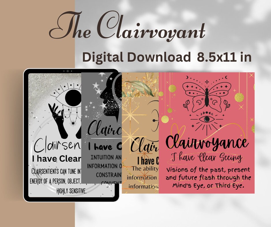 Beautiful Printable Clairvoyant Printout| Psychic| Medium ...