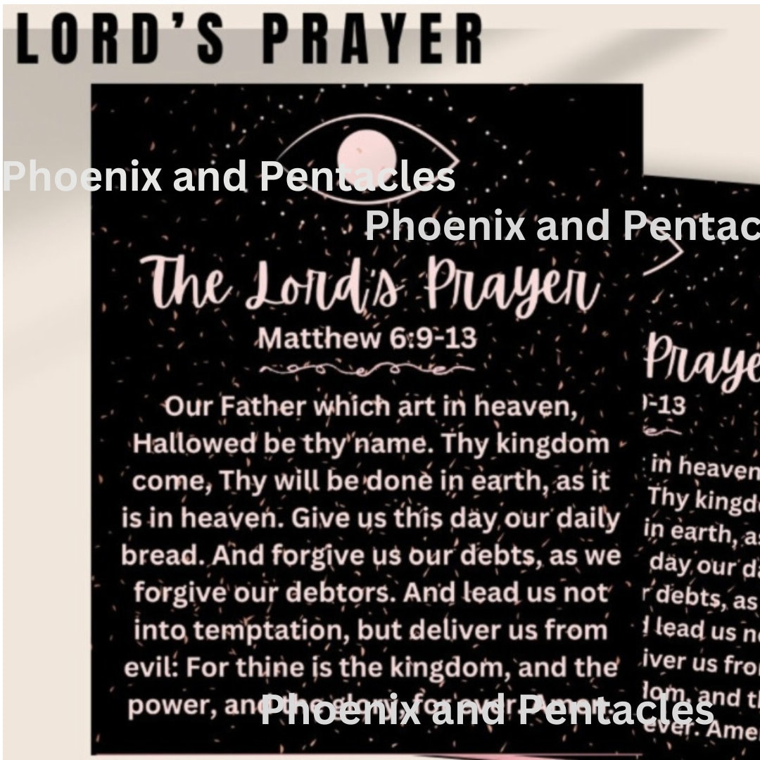 The Lord's Prayer, Holy Bible, Matthew 6:9-13, Digital PDF, PDF ...