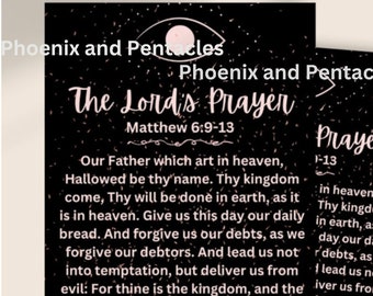 The Lord's Prayer, Holy Bible, Matthew 6:9-13, Digital PDF, PDF Download, The Lord's Prayer, PNG, 8.5x11, The Lord's Prayer Printout