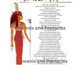 The 42 Laws of Ma'at (ONE SHEET 8.5x11 in PDF)