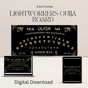 Ouija Board, Lightworker Ouija Board, Ouija Board Print Out, Ouija Board Digital (8.5x11 PDF)