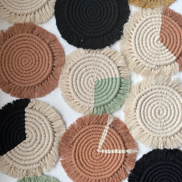 Macrame Coasters Etsy