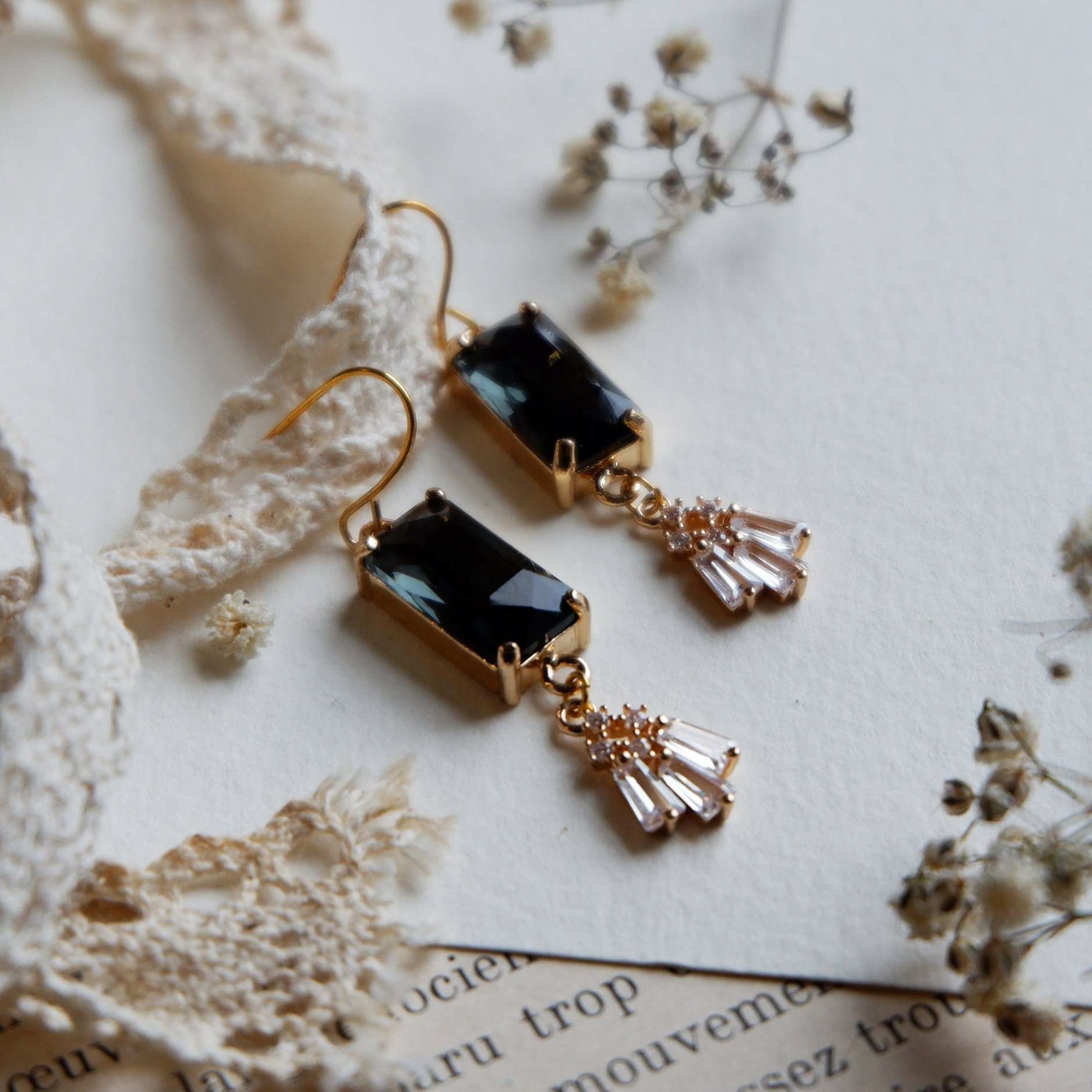 Black Jet Earrings Etsy Australia