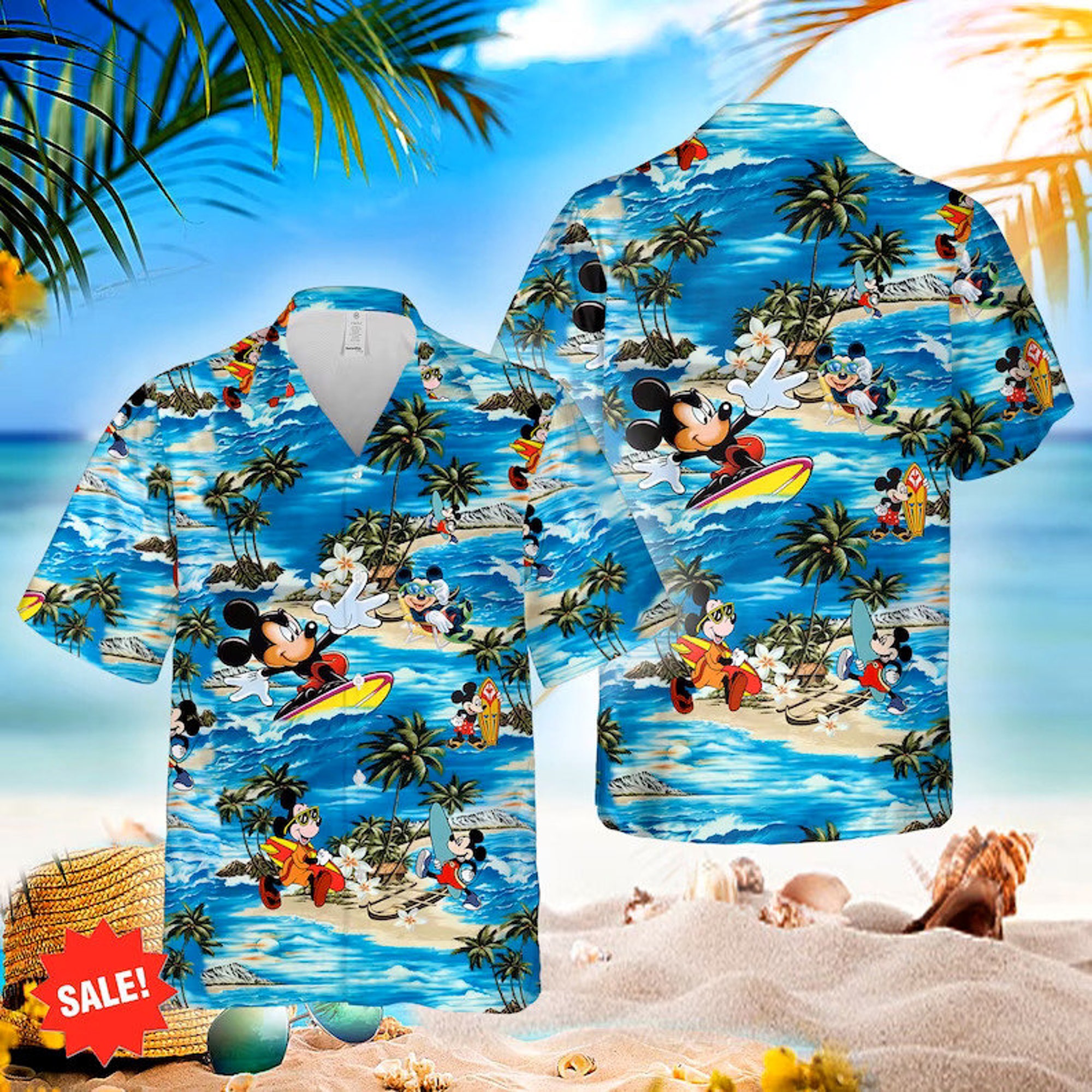 Disney Mickey Beach Hawaiian Shirt Disney Mickey Beach Hawaiian Shirt