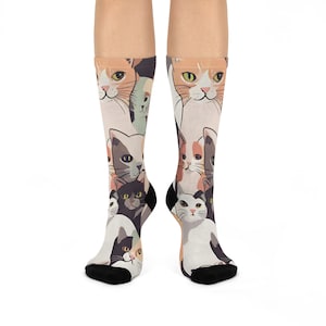 猫のクッションクルーソックス