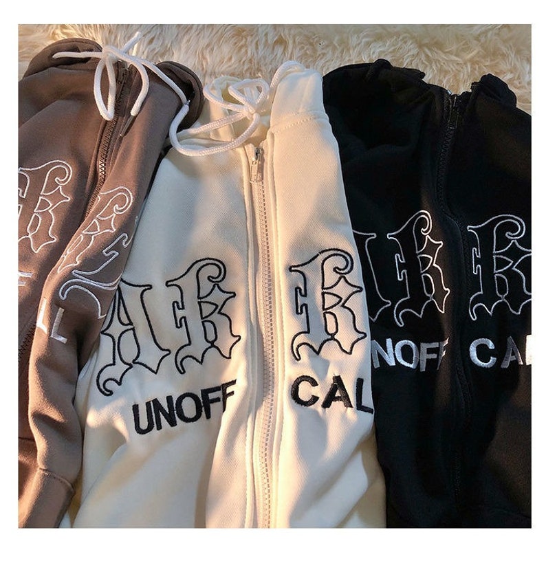 Letter Embroidery Hoodies Women Harajuku Sweatshirts Vintage Etsy