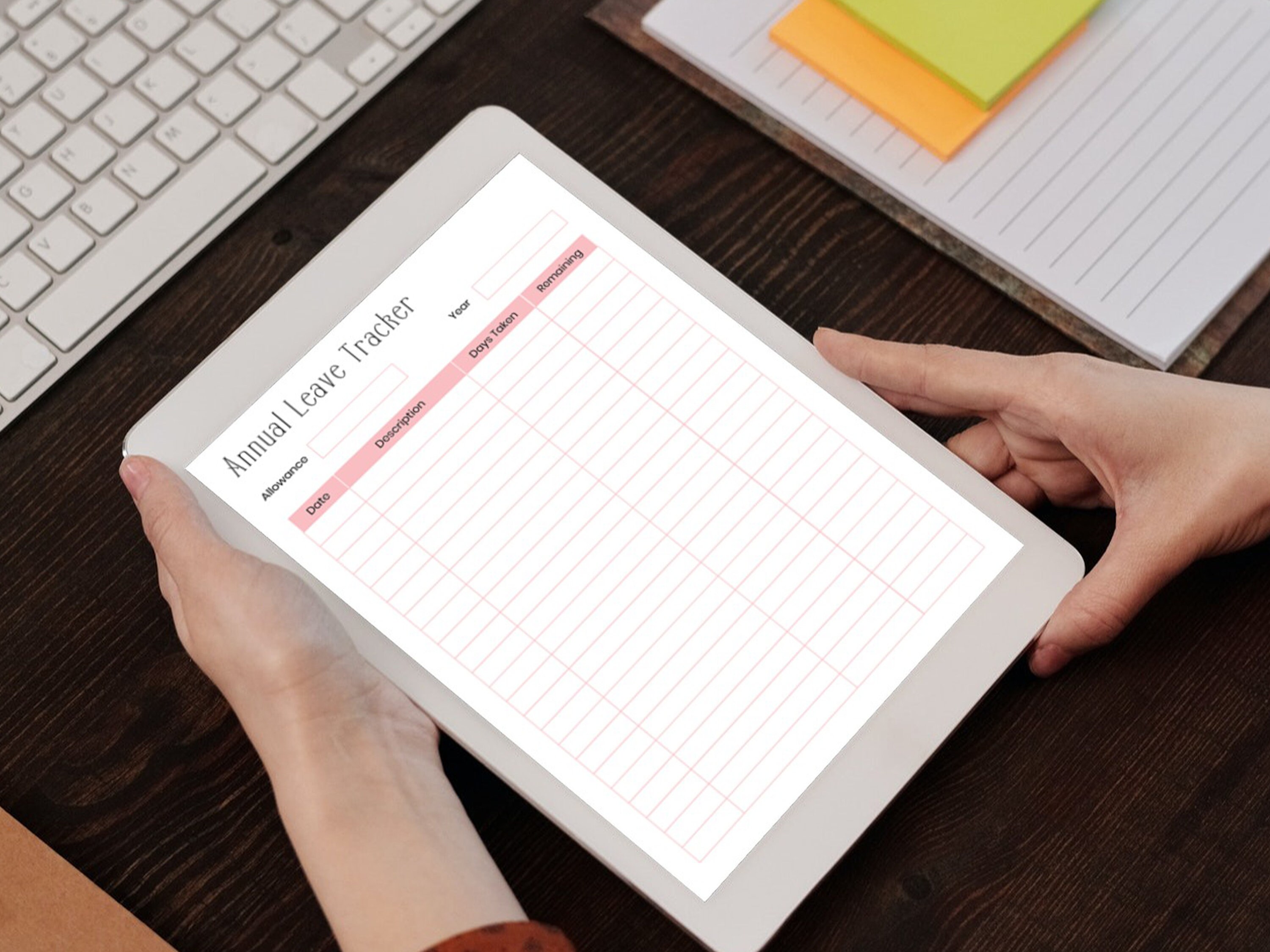 Printable Annual Leave Tracker Annual Leave Sheet Work Etsy