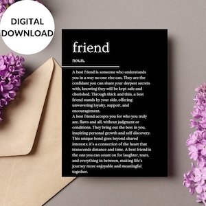 Printable greetings card, Printable friend birthday card, Instant download birthday card, Digital birthday card for best friend