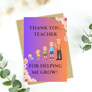 Teacher token gift, Thank you teacher card, Thank you teacher gift, Thank you teacher magnetic card.