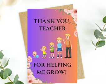 Teacher token gift, Thank you teacher card, Thank you teacher gift, Thank you teacher magnetic card.