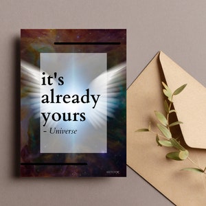 Goal Card | Positive affirmation cards | Law of attraction cards | Motivational Cards | Magnet encouragement card