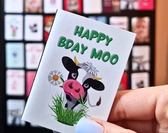 Funny birthday card, Funny happy birthday card, Magnet birthday card