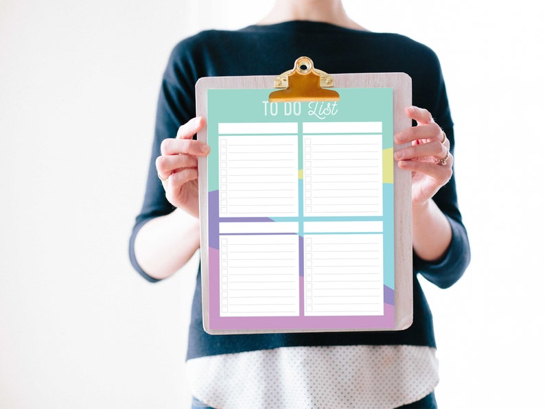 Geometric to Do List Planner Printable Quadrant to Do List - Etsy