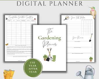 Digital Gardening Planner for iPad | Garden Planner PDF | Reusable Garden Journal | GoodNotes Planner | Gardening Planner | Planting