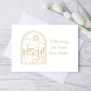 New Home Greeting Card, A Blessing for Your New Home, Congratulations on Your Move, First Time Homeowner Card