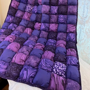 Pick Your Color Puff Bubble Quilt - Throw or Twin size comforter
