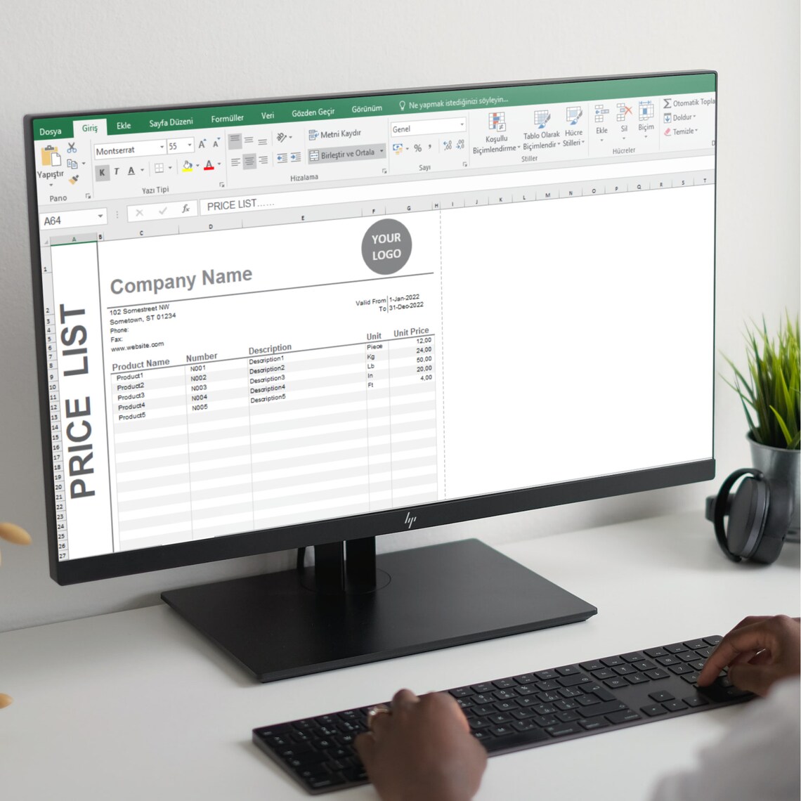 Price List Template Google Sheets Microsoft Excel PDF - Etsy