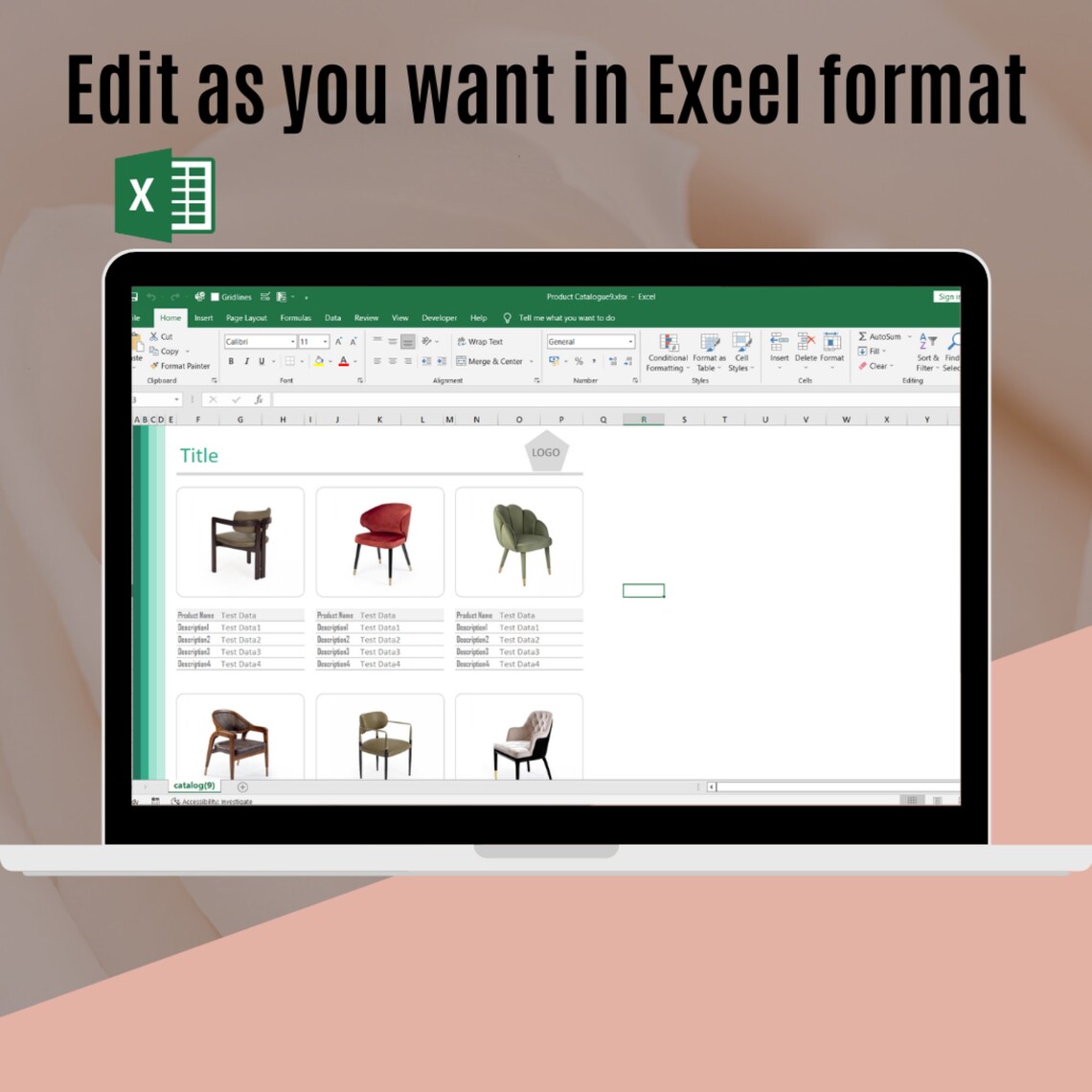 Catalog Template of the Product in Excel Format 4 Different - Etsy