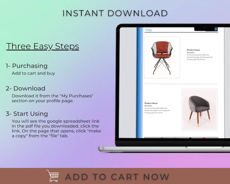Product Catalog Template, Excel and Google Sheets Format, 2 Design