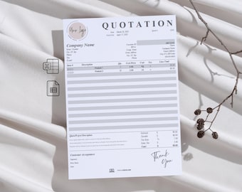 Advanced Quote Template: Auto-Calculating in Google Sheets & Excel (Printable PDF)