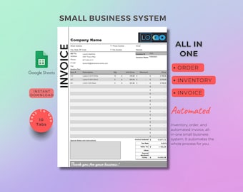 Foglio di calcolo per piccole imprese: fatturazione, ordine e inventario automatizzati (modello di Fogli Google)