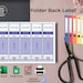 Printable Folder Back Labels: Excel & Google Sheets Template (digital ...