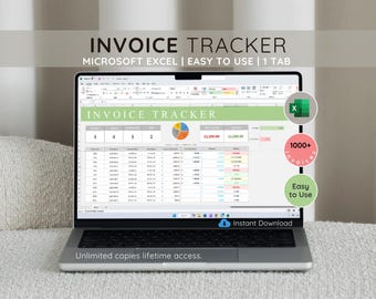 Invoice Tracker Excel Template: Small Business Finance (Digital Download)