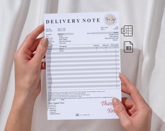 Delivery Note Template: Google Sheets & Excel Packing Slip (Printable PDF)