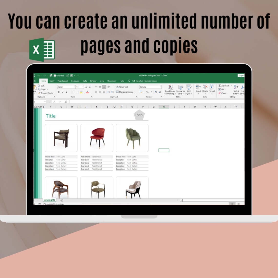 Catalog Template of the Product in Excel Format 4 Different - Etsy